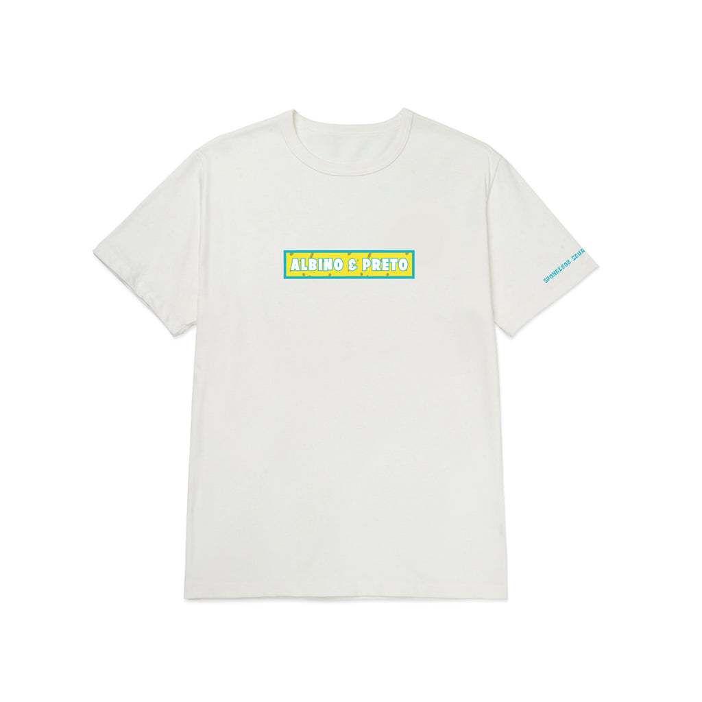 A&P x SPONGEBOB BOX LOGO TEE WHITE