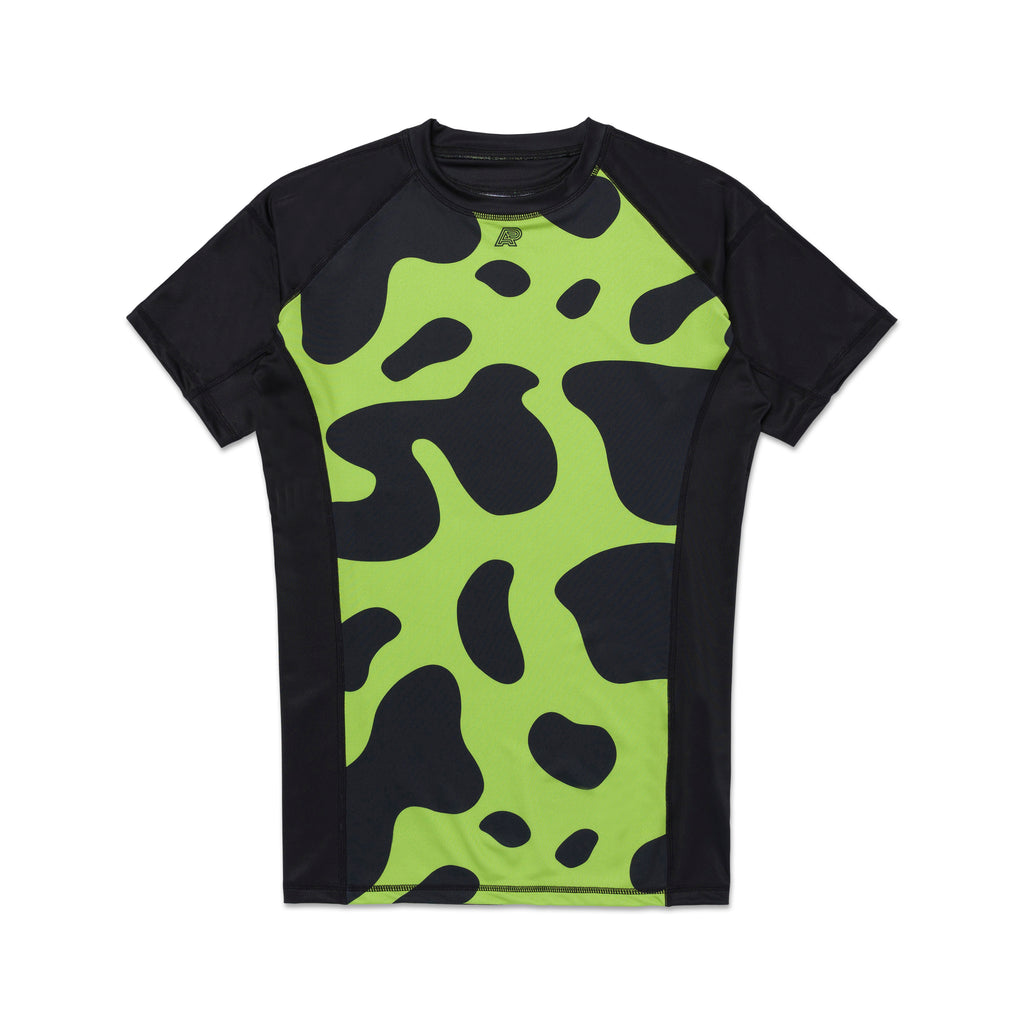 A&P DART CAMO SS RASHGUARD BLACK/GREEN